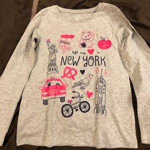 Girls grey long sleeve shirt - Carters 10/12